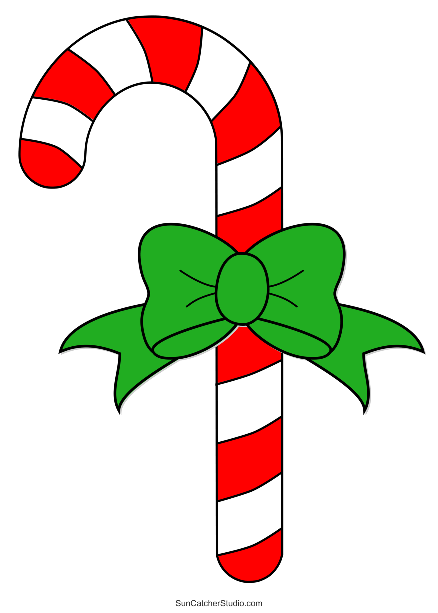 candy cane templates (free printable patterns & stencils) – free